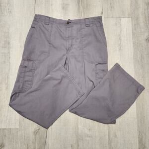 Carhartt Pants Mens Large Gray Ripstop Cargo Scrub Elastic Waist Medical C54108